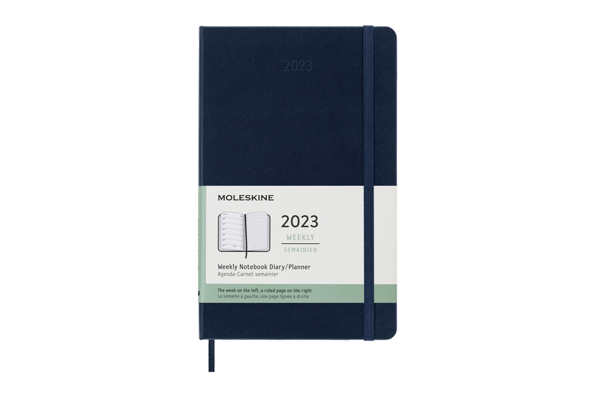 Moleskine 2023 12M Weekly/Note Hardcover Large Sapphire Blue