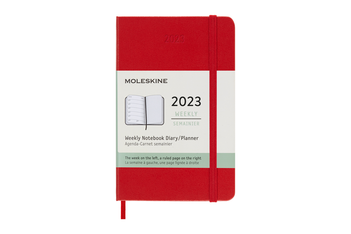 Moleskine 2023 12M Weekly/Note Hardcover Large Scarlet Red
