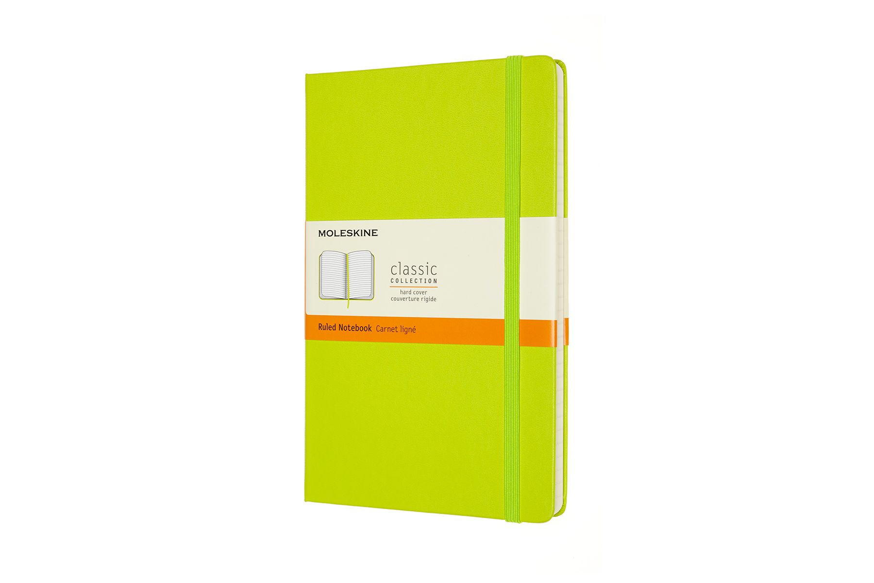 Moleskine Ruled Hard Cover Notebook Large Lemon Green