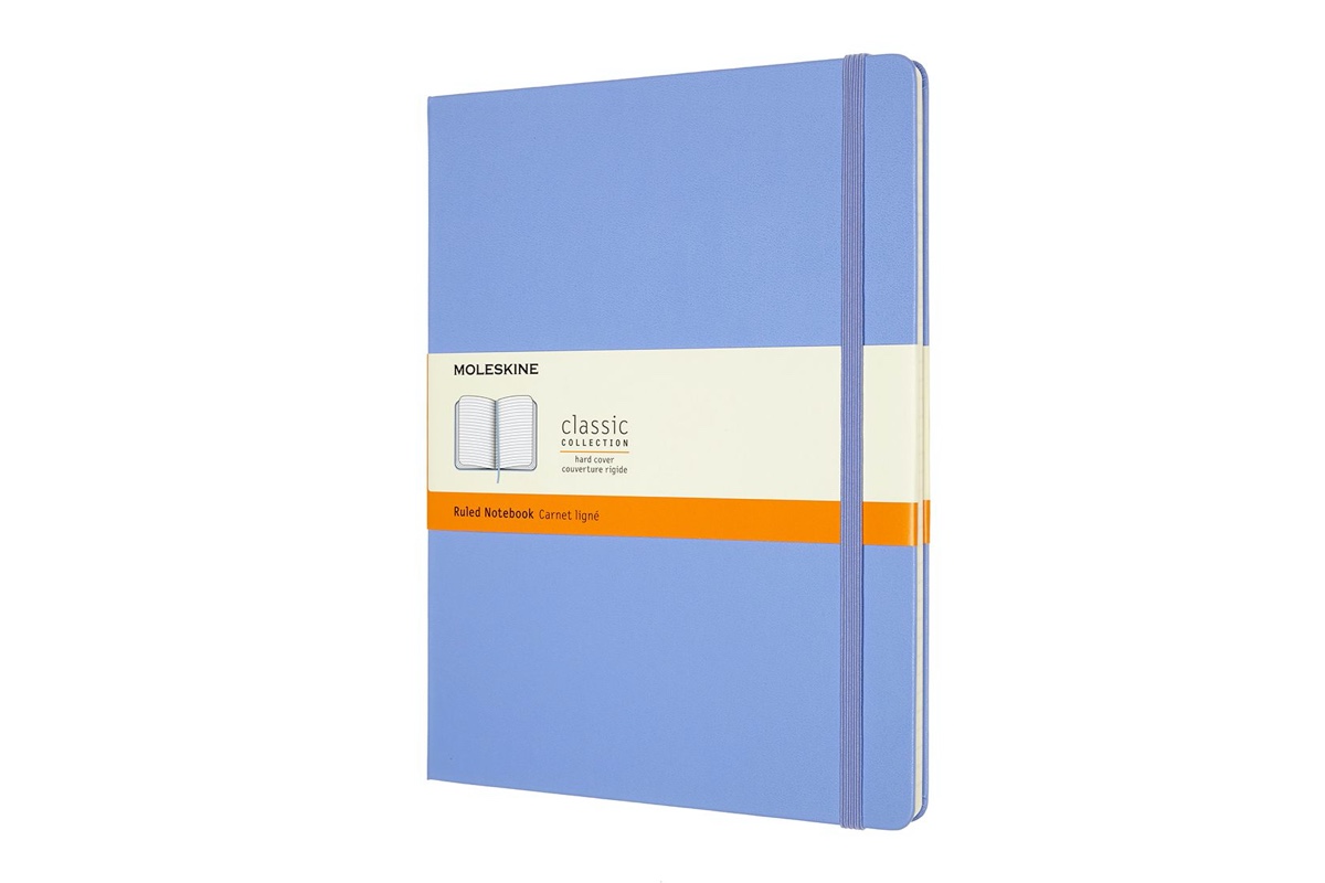 Moleskine Ruled Hard Cover Notebook XL Hydrangea Blue