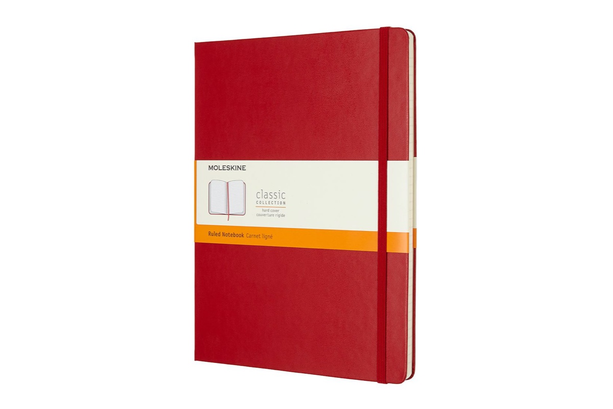 Moleskine Ruled Hard Cover Notebook XL Scarlet Red