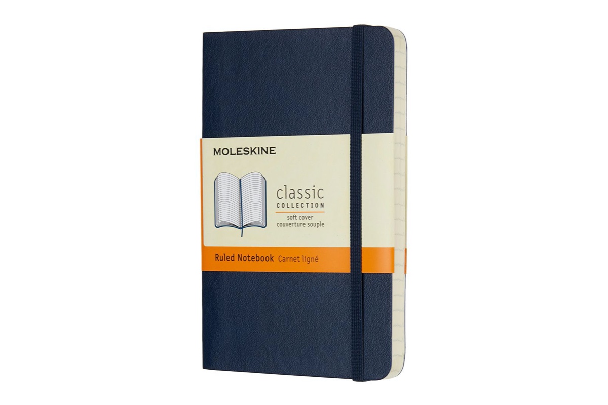 Moleskine Ruled Soft Cover Notebook Pocket Sapphire Blue