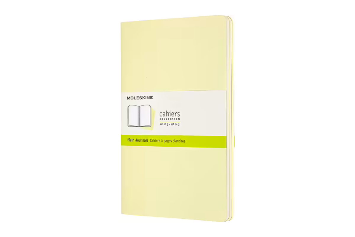 Moleskine Cahiers Journals Plain Large Tender Yellow (set of 3)