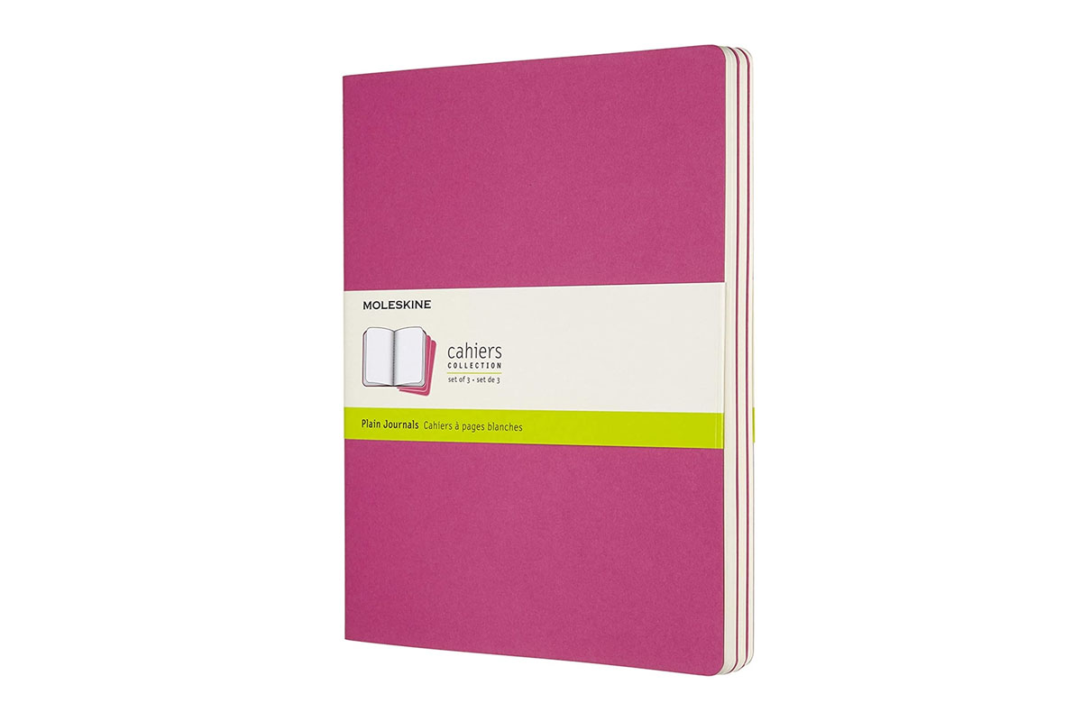 Moleskine Cahier Journals Plain XL Kinetic Pink (set of 3)