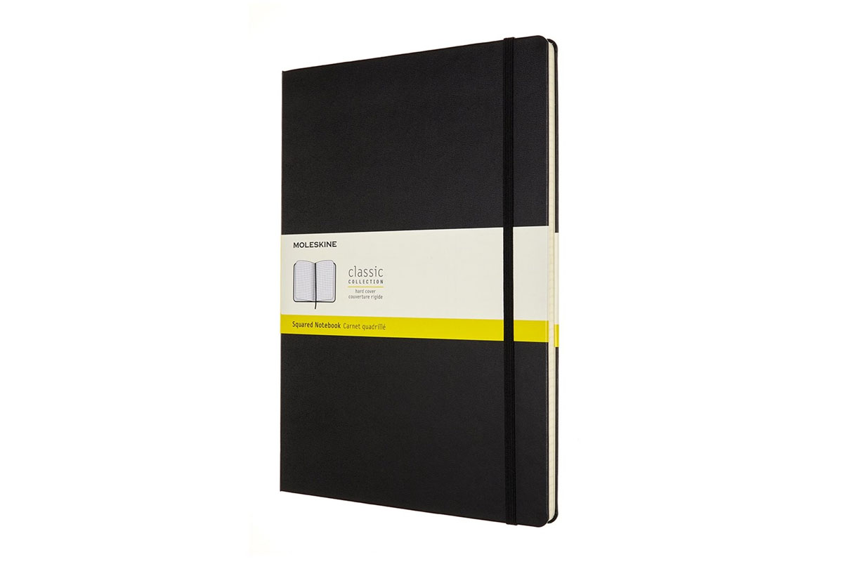 Moleskine Squared Hard Cover Notebook A4 Black