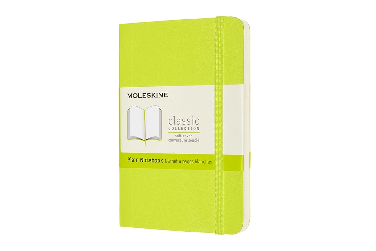 Moleskine Plain Softcover Notebook Pocket Lemon Green