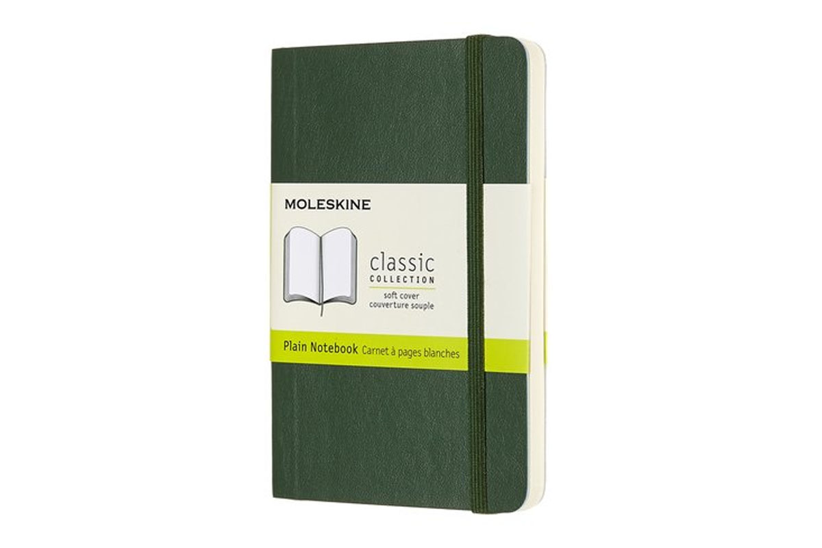 Moleskine Plain Soft Cover Notebook Pocket Myrtle Green
