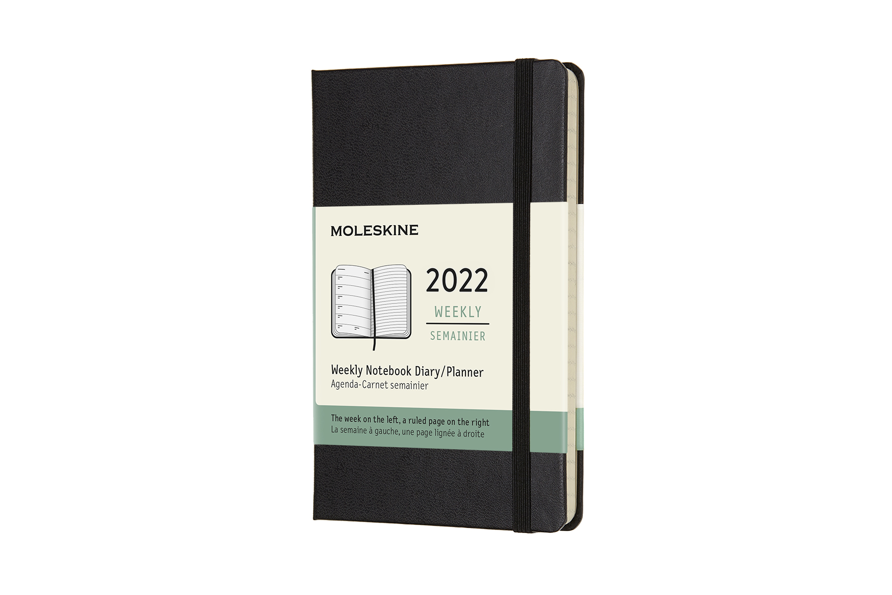 Moleskine 2022 12 maanden Weekagenda Pocket Hardcover Black 