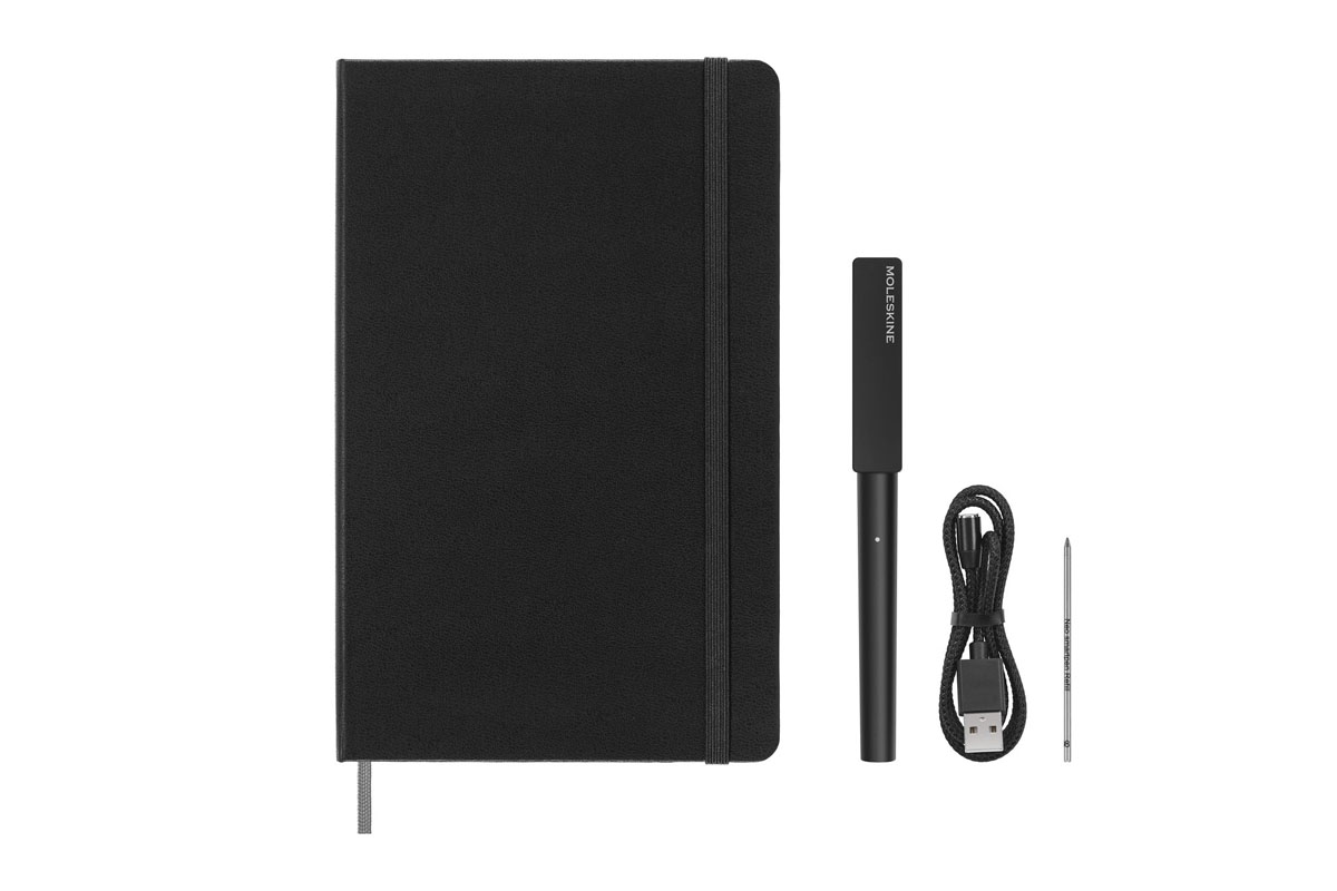 Moleskine Smart Writing Set (2022) with Smartpen and Ruled Black Notebook